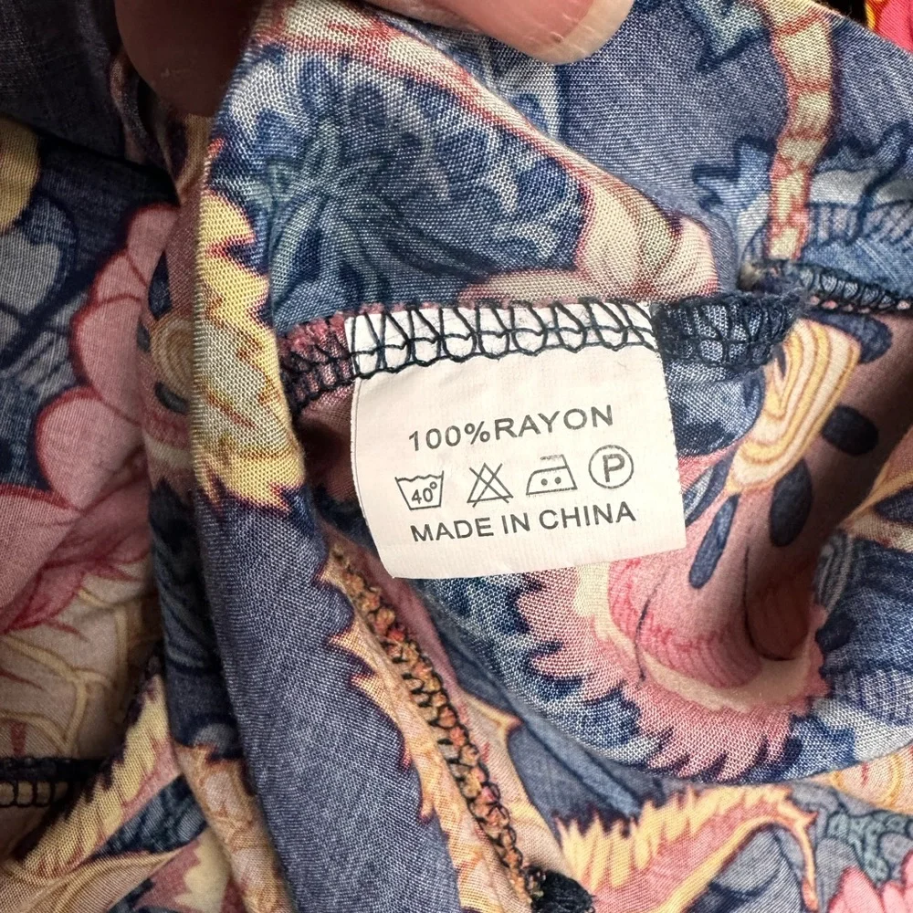 Entire 3pc Outfit Floral Dress Jacket & Hat Set Brown Navy & Pink Print - Picture 12 of 16